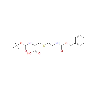 S-(2-(((苄氧基)羰基)氨基)乙基)-N-(叔丁氧基羰基)-L-半胱氨酸,S-(2-(((benzyloxy)carbonyl)amino)ethyl)-N-(tert-butoxycarbonyl)-L-cysteine