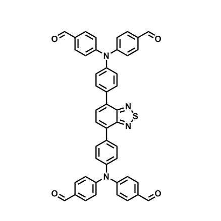 4,4',4'',4'''-((苯并[c][1,2,5]噻二唑-4,7-二基双(4,1-亚苯基))双(氮杂三基))四苯甲醛,4,4',4'',4'''-((benzo[c][1,2,5]thiadiazole-4,7-diylbis(4,1-phenylene))bis(azanetriyl))tetrabenzaldehyde