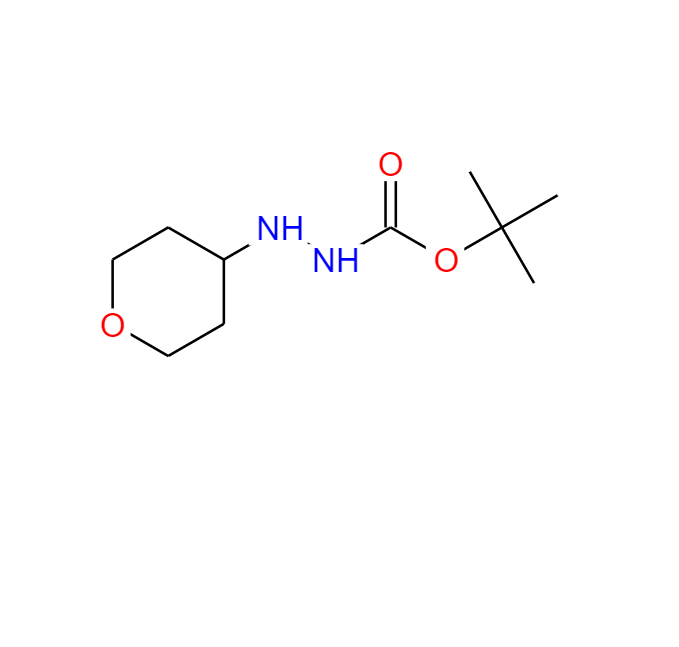 2-(四氢吡喃-4-基)肼基甲酸叔丁酯,Hydrazinecarboxylic acid, 2-(tetrahydro-2H-pyran-4-yl)-, 1,1-dimethylethyl ester
