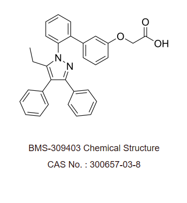 2-[[2'-(5-乙基-3,4-二苯基-1H-吡唑-1-基）[1,1'-联苯]-3-基]氧基]乙酸,BMS-309403