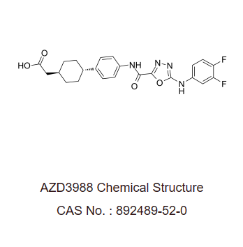 反式-4-[4-[[[5-[(3,4-二氟苯基）氨基]-1,3,4-恶二唑-2-基]羰基]氨基]苯基]环己烷乙酸,AZD 3988