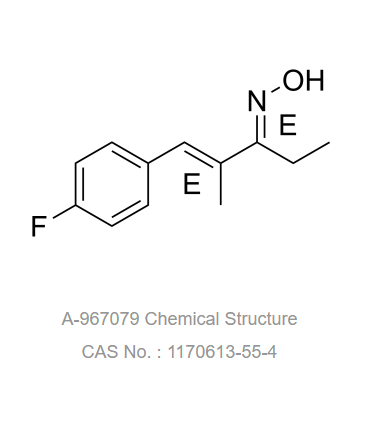 (1E,3E)-1-(4-氟苯基）-2-甲基-1-戊烯-3-酮肟,A 967079