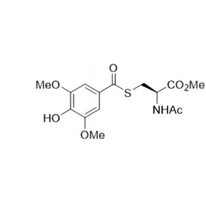(R)- 甲基-2- 乙酰氨基-3-(4-羟基-3,5-二甲氧基苯甲酰硫基)丙酸酯