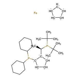 (R)-1-[(SP)-2-(二环己基膦基)二茂铁]乙基二叔丁基膦  158923-11-6