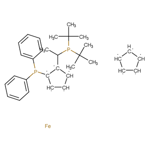 (R)-1-[(SP)-2-(二苯基膦基)二茂铁]乙基二叔丁基膦  155830-69-6