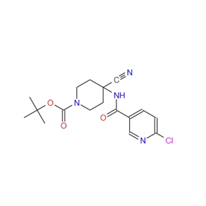 4-[(6-chloro-pyridine-3-carbonyl)-amino]-4-cyano-piperidine-1-carboxylic acid tert-butyl ester 1084926-76-0