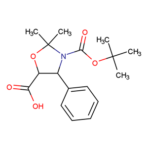 (4S,5R)-2,2-二甲基-4-苯基-3-叔丁氧基羰基-3,5-氧氮杂环戊烷甲酸  143527-70-2