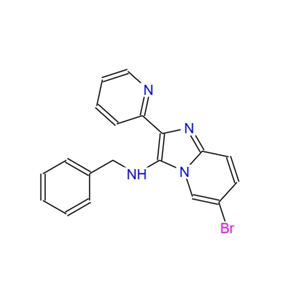 benzyl-(6-bromo-2-pyridin-2-yl-imidazo[1,2-a]pyridin-3-yl)-amine 593270-91-8