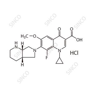 莫西沙星EP杂质D,1-cyclopropyl-8-fluoro-6-methoxy-7-((4aS,7aS)-octahydro-6H-pyrrolo[3,4-b]pyridin-6-yl)-4-oxo-1,4-dihydroquinoline-3-carboxylic acid