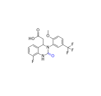 来特莫韦杂质13,2-(8-fluoro-2-hydroxy-3-(2-methoxy-5-(trifluoromethyl)phenyl)-3, 4-dihydroquinazolin-4-yl)acetic acid