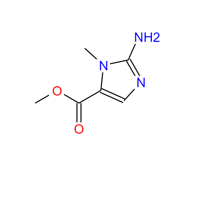 2-氨基-1-甲基-1H-咪唑-5-甲酸甲酯,methyl 2-amino-3-methyl-imidazole-4-carboxylate