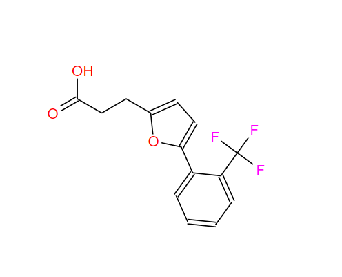 3-(5-(2-(三氟甲基)苯基)呋喃-2-基)丙酸,3-(5-(2-(Trifluoromethyl)phenyl)furan-2-yl)propionic acid