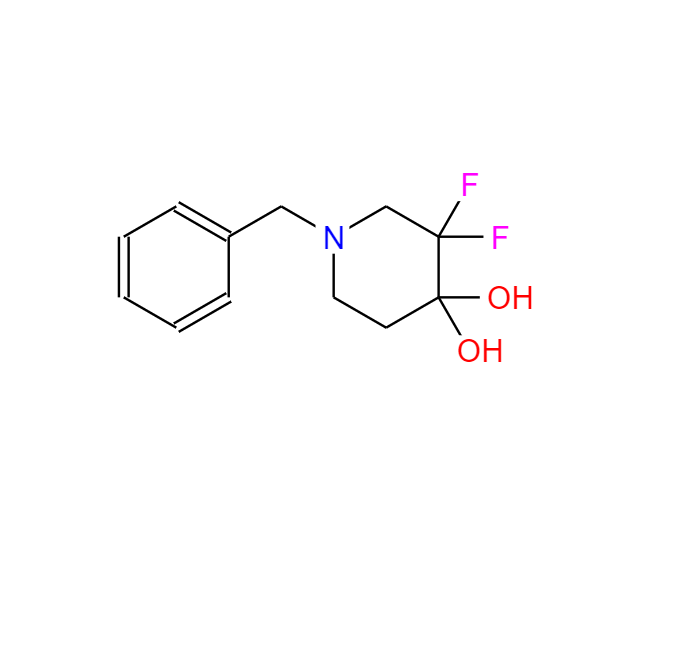 1-苄基-3,3-二氟哌啶-4,4-二醇,4,4-Piperidinediol, 3,3-difluoro-1-(phenylmethyl)-