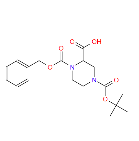N-4-叔丁氧羰基-N-1-苄氧羰基-2-哌嗪羧酸,N-4-Boc-N-1-Cbz-2-piperazine carboxylic acid
