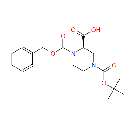 (R)-4-叔丁氧羰基-1-苄氧羰基-2-哌嗪羧郧,R-N-4-Boc-N-1-Cbz-2-piperazine carboxylic acid