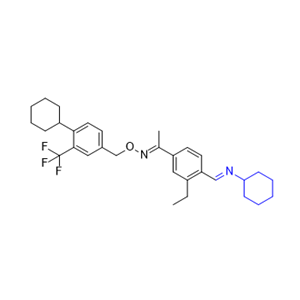西尼莫德杂质04,(E)-1-(4-((E)-(cyclohexylimino)methyl)-3-ethylphenyl)ethan-1-one O-(4-cyclohexyl-3-(trifluoromethyl)benzyl) oxime