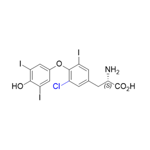 左甲状腺素杂质13,(S)-2-Amino-3-[3-chloro-4-(4-hydroxy-3,5-diiodophenoxy)-5-iodophenyl]propanoic acid