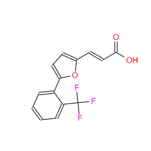 3-[5-(2-(三氟甲基)苯基)呋喃]烯酸,3-[5-(2-(Trifluoromethyl)phenyl)furan-2-yl]-acrylic acid