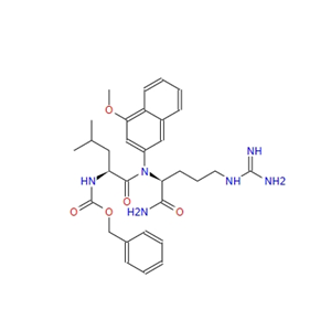 苄基 ((S)-1-(((S)-5-胍基-1-((4-甲氧基萘-2-基)氨基)-1-氧代戊烷-2-基)氨基)-4-甲基-1-氧戊烷-2-基)氨基甲酸酯 361544-52-7