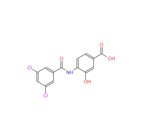 4-(3,5-二氯苯甲酰氨基)-3-羥基苯甲酸,4-(3,5-Dichlorobenzamido)-3-hydroxybenzoic acid