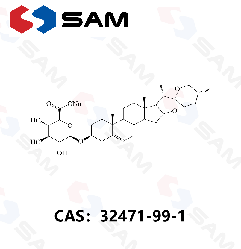 薯蓣皂苷元-3-O-β-D-葡萄糖醛酸钠,Diosgenin-3-O-β-D-sodium Glucuronide