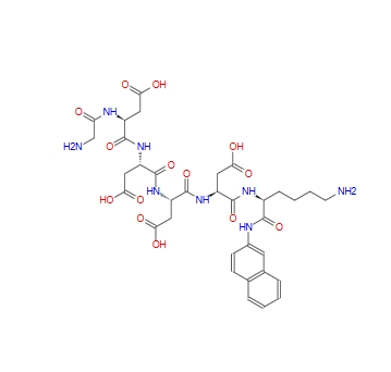 甘氨酸-天冬氨酸-天冬氨酸-天冬氨酸-天冬氨酸-赖氨酸-β-萘胺,Gly-Asp-Asp-Asp-Asp-Lys-β-naphthylamide
