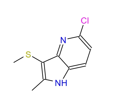 5-chloro-2-methyl-3-(methylthio)-1H-pyrrolo[3,2-b]pyridine,5-chloro-2-methyl-3-(methylthio)-1H-pyrrolo[3,2-b]pyridine