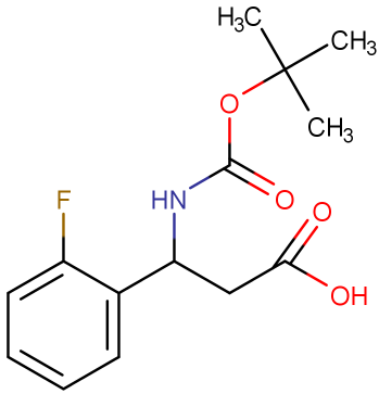 Boc-(S)-3-氨基-3-(2-氟苯基)-丙酸,(betaS)-beta-[[(1,1-Dimethylethoxy)carbonyl]amino]-2-fluorobenzenepropanoic acid