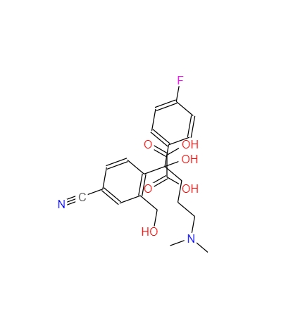 4-(4-二甲基-1-对氟苯基-1-羟基丁基-3-羟甲基)苯腈草酸盐,(+/-)-4-[4-(dimethylamino)-1-(4-fluorophenyl)-1-hydroxybutyl]-3-(hydroxymethyl)-benzonitrile, oxalate