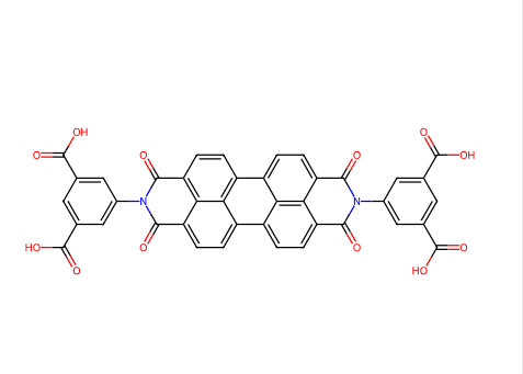 苝二酰亚胺-间苯二甲酸,N,N'-二(5-间苯二甲酸基)芘二酰亚胺,1,3-Benzenedicarboxylic acid, 5,5'-[(1,3,8,10-tetrahydro-1,3,8,10-tetraoxoanthra[2,1,9-def:6,5,10-d'e'f']diisoquinoline-2,9-diyl)diimino]bis-