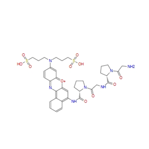 5-(H-Gly-Pro-Gly-Pro-amido)-9-[di-(3-sulfonylpropyl)amino]-benzo[a]phenoxazonium perchlorate 948896-68-2
