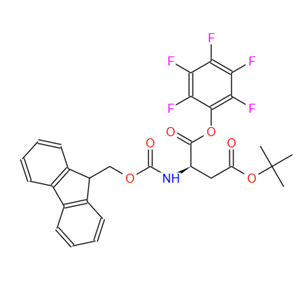200335-75-7；4-(叔丁基)1-(全氟苯基)((((9H-荧光素-9-基)甲氧基)羰)-D-天冬氨酸；Fmoc-D-Asp(OtBu)-Opfp