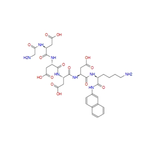 甘氨酸-天冬氨酸-天冬氨酸-天冬氨酸-天冬氨酸-赖氨酸-β-萘胺,Gly-Asp-Asp-Asp-Asp-Lys-β-naphthylamide