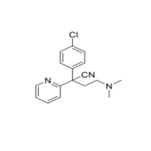 氯苯那敏EP杂质D,(2RS)-2-(4-chlorophenyl)-4-(dimethylamino)-2-(pyridin-2-yl)butanenitrile
