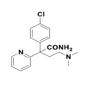 氯苯那敏雜質(zhì)7,2-(4-Chlorophenyl)-4-(dimethylamino)-2-(pyridin-2-yl)butanamide