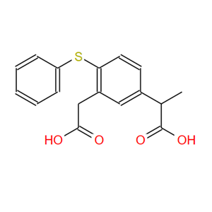 5-(1-羧乙基)-2-(苯硫基)苯乙酸；83237-49-4；5-(1-Carboxyethyl)-2-(phenylthio)phenylacetic acid