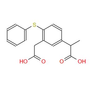 5-(1-羧乙基)-2-(苯硫基)苯乙酸,5-(1-Carboxyethyl)-2-(phenylthio)phenylacetic acid