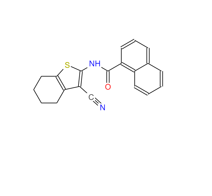 N-(3-氰基-4,5,6,7-四氢苯并[b]噻吩-2-基)-1-萘甲酰胺,SC-202671