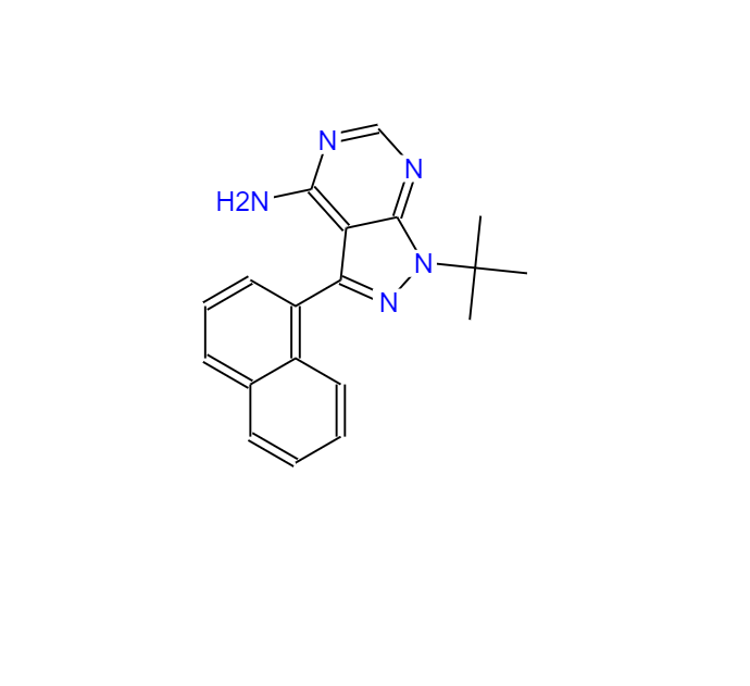 4 -氨基- 1 -叔丁基- 3 -(1' -萘基)吡唑并[3,4 - D]嘧啶,4-AMINO-1-TERT-BUTYL-3-(1'-NAPHTHYL)PYRAZOLO[3,4-D]PYRIMIDINE