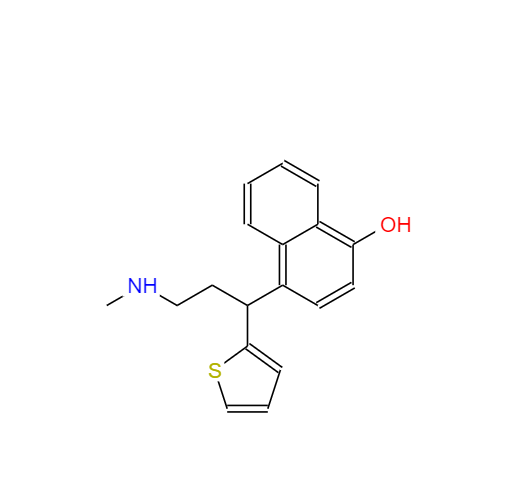 (RS)-4-[3-甲氨基-1-(2-噻吩基)丙基]-1-萘酚,(RS)-4-(3-MethylaMino-1-thiophen-2-yl-propyl)-naphthalen-1-ol