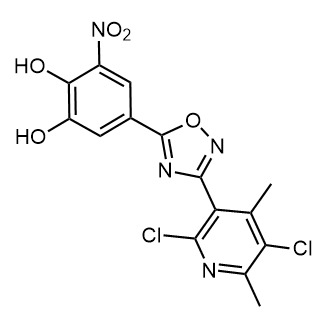 5-(3-(2,5-二氯-4,6-二甲基吡啶-3-基)-1,2,4-噁二唑-5-基)-3-硝基苯-1,2-二醇,5-(3-(2,5-Dichloro-4,6-dimethylpyridin-3-yl)-1,2,4-oxadiazol-5-yl)-3-nitrobenzene-1,2-diol