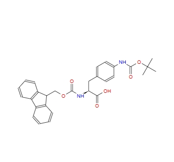 Fmoc-L-4-(Boc-氨基)苯丙氨酸,(S)-2-((((9H-Fluoren-9-yl)methoxy)carbonyl)amino)-3-(4-((tert-butoxycarbonyl)amino)phenyl)propanoic acid