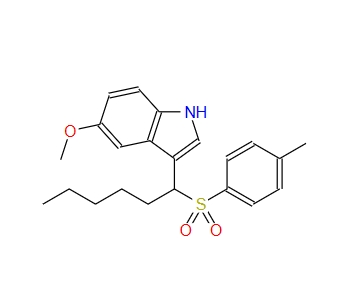 5-methoxy-3-[1-(toluene-4-sulfonyl)-hexyl]-1H-indole,5-methoxy-3-[1-(toluene-4-sulfonyl)-hexyl]-1H-indole