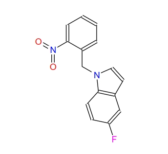 5-fluoro-1-[(2-nitrophenyl)methyl]-1H-indole,5-fluoro-1-[(2-nitrophenyl)methyl]-1H-indole