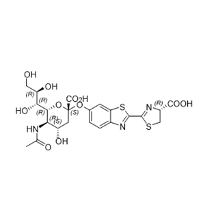 N-乙酰基-2-O-[2-[（4R）-4-羧基-4,5-二氢-2-噻唑基]-6-苯并噻唑基]-α-神经氨酸