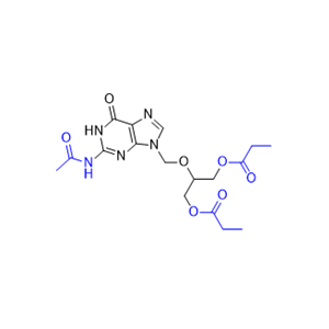 更昔洛韋雜質(zhì)18,2-((2-acetamido-6-oxo-1,6-dihydro-9H-purin-9-yl)methoxy)propane-1,3-diyl dipropionate