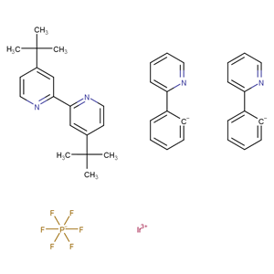 (4,4’-二叔丁基-2,2’-联吡啶)双[(2-吡啶基)苯基]铱(III)六氟磷酸盐 676525-77-2