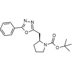(S)-2-((5-苯基-1,3,4-噁二唑-2-基)甲基)吡咯烷-1-甲酸叔丁酯,(S)-tert-butyl 2-((5-phenyl-1,3,4-oxadiazol-2-yl)methyl)pyrrolidine-1-carboxylate