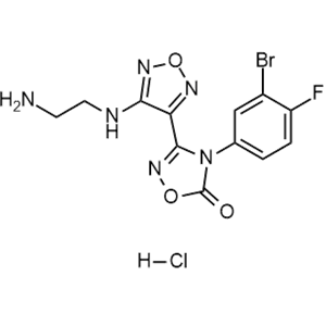3-(4-((2-氨基乙基)氨基)-1,2,5-噁二唑-3-基)-4-(3-溴-4-氟苯基)-1,2,4-二唑-5(4H )-酮盐酸盐,3-(4-((2-Aminoethyl)amino)-1,2,5-oxadiazol-3-yl)-4-(3-bromo-4-fluorophenyl)-1,2,4-oxadiazol-5(4H)-one hydrochloride