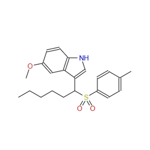 5-methoxy-3-[1-(toluene-4-sulfonyl)-hexyl]-1H-indole 911303-11-2